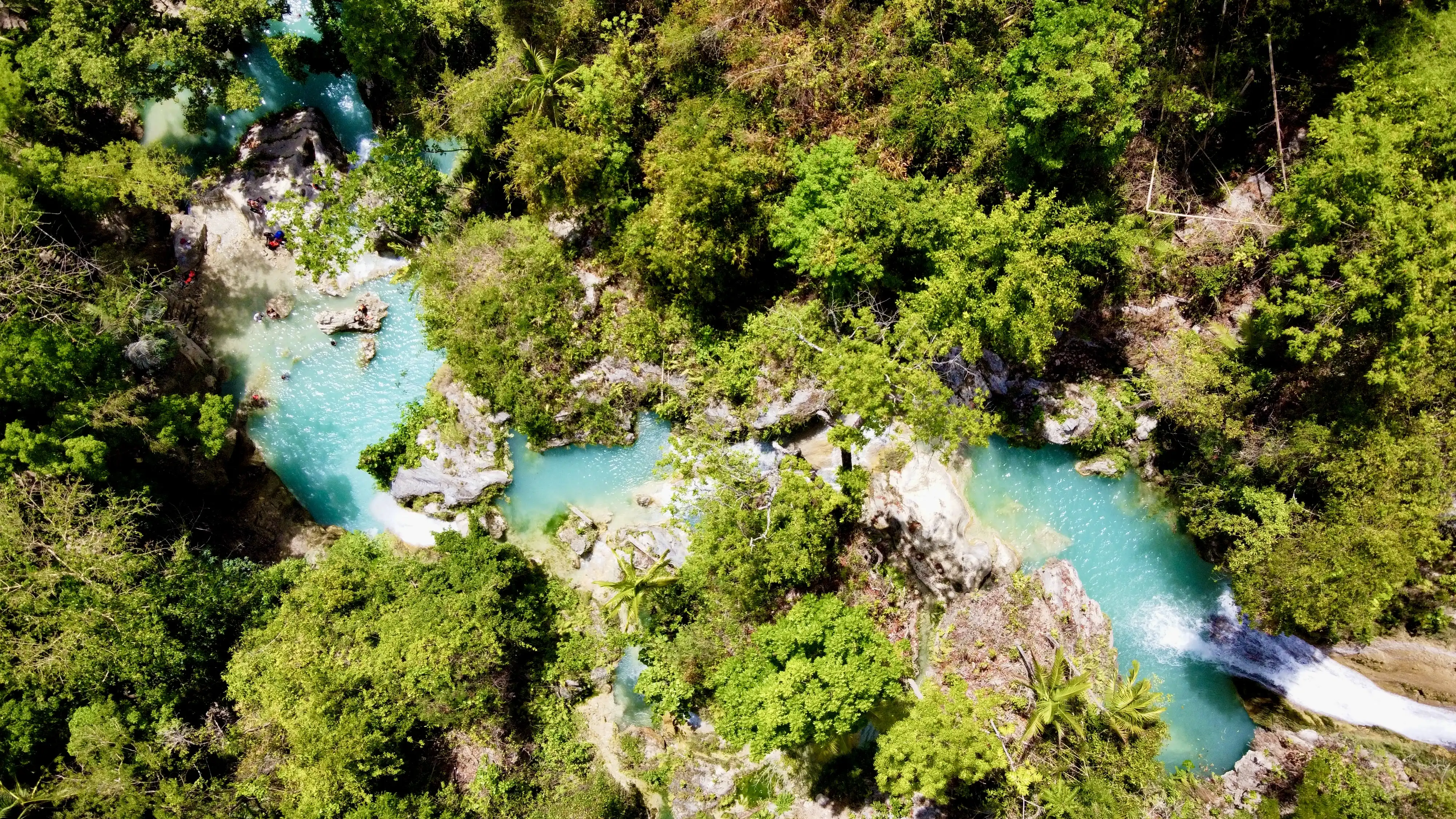 Breathtaking aerial view of a tropical coastline